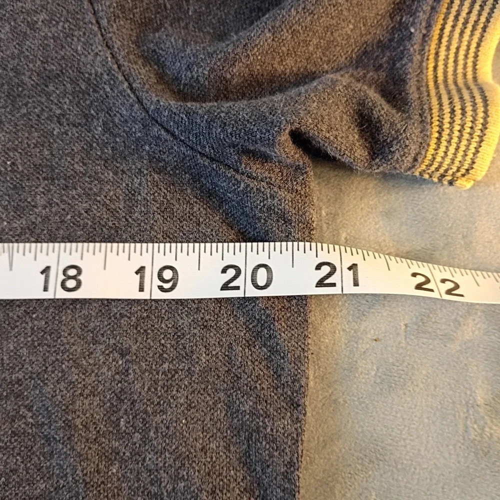 Banana Republic Mens Polo Shirt Medium Gray Heather Striped Collar Short Sleeve